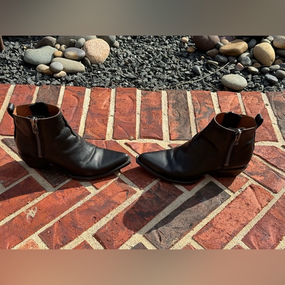 Frye Sacha Moto Shortie Black Boots - Picture 3 of 5